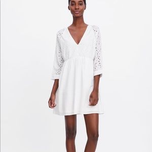 Eyelet 3/4 Sleeve Dress from Zara NWOT